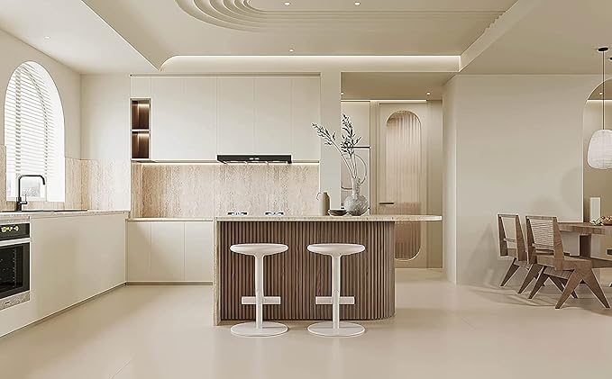 Dimoon 394''x23.6'' Cream Skin Peel and Stick Wallpaper Contact Paper Modern Self Adhesive Wall Paper Removable Renter Friendly Textured Solid Color Cabinet Vinyl Roll (394''x23.6'',Cream Skin)-VerdiqueGarden