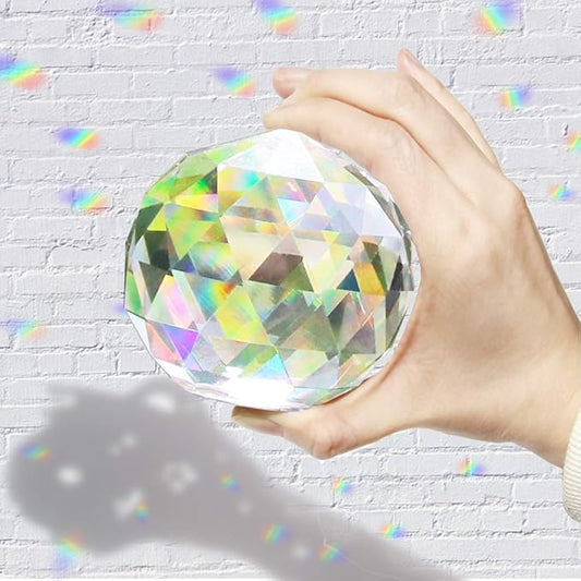 Clear Crystal Ball Prism Window Rainbow Maker Window Prisms Suncatcher for Feng Shui, (100mm/3.94inch)-VerdiqueGarden