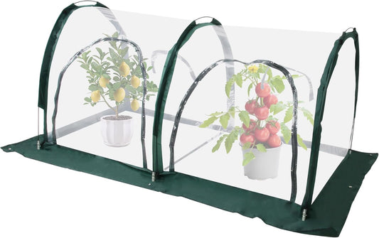 Portable Tunnel Greenhouse for Outdoors - Transparent Mini Greenhouses Ideal for Backyards and Outdoor Vegetable Cultivation (2M)-VerdiqueGarden