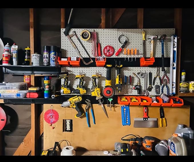 Ultrawall 2 Pcs Metal Pegboard Wall Panels, Peg Boards for Garage Tool Storage-VerdiqueGarden