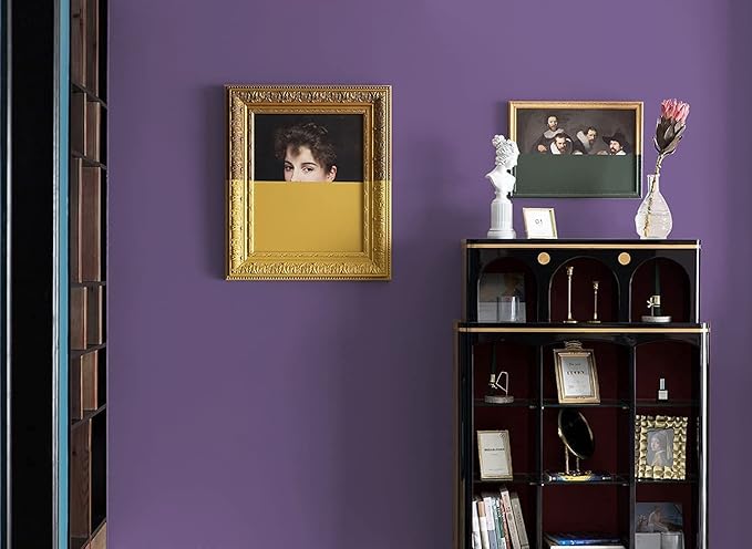 Dimoon 118''x17.7'' Purple Peel and Stick Wallpaper Contact Paper Modern Self Adhesive Wall Paper Removable Renter Friendly Textured Solid Color Shelf Cabinet Vinyl Roll (118''x17.7'',Dark Purple)-VerdiqueGarden