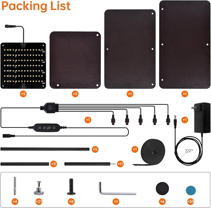 Indoor Plant Stand with Grow Lights , 7 Tier Corner Wooden Tall Grow Light Stand for Indoor Plants , Full Spectrum Dimmable 50W(5x10W) LED Grow Light Panel with Timer for Garden , Living Room-VerdiqueGarden