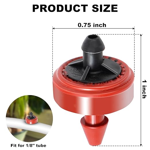0.5 GPH Pressure Compensating Junior (PCJ) with Barb Outlet Dripper Emitters (250)-VerdiqueGarden