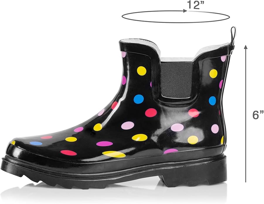 NORTY - Womens Ankle Rain Boots - Ladies Waterproof Winter Spring Garden Boot runs ½ size large-VerdiqueGarden