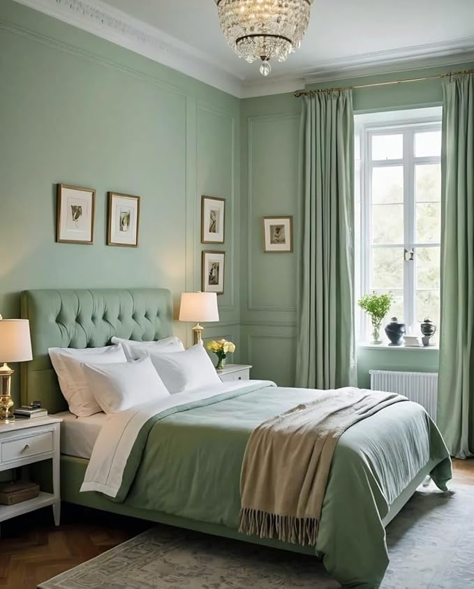 Dimoon 590''x17.7'' Green Peel and Stick Wallpaper Contact Paper Modern Self Adhesive Wall Paper Removable Renter Friendly Textured Solid Color Shelf Cabinet Vinyl Roll (590''x17.7'',Light Green)-VerdiqueGarden