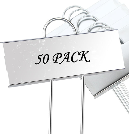 FORUP Metal Plant Labels, 50 Pack Garden Label Markers, Weatherproof Garden Stake Tags, Reusable Planting Gardening Markers, Silver-VerdiqueGarden