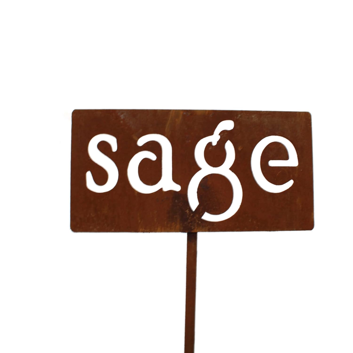 Classic Metal Garden Markers 19 Inches Tall (sage, Naturally Rusted)-VerdiqueGarden