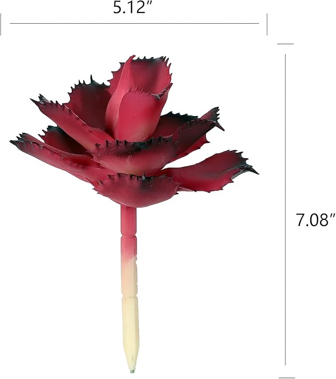 Duovlo Artificial Succulent Plant 5.15 Inch Faux Succulents Agave potatorum Flower Arrangement Craft Wall DIY Materials,Pack of 2 (Rose)-VerdiqueGarden