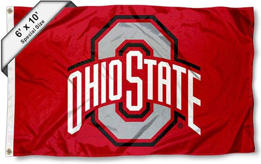 College Flags & Banners Co. Ohio State Buckeyes 6x10 Feet Athletic Logo Flag-VerdiqueGarden