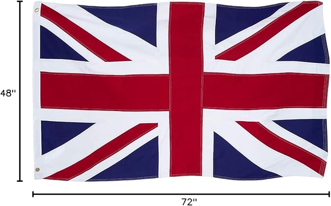 Homissor British Flag 4x6 Union Jack England Flags Embroidered Sewn Stripes United Kingdom UK Flag Heavy Duty Outdoor-VerdiqueGarden