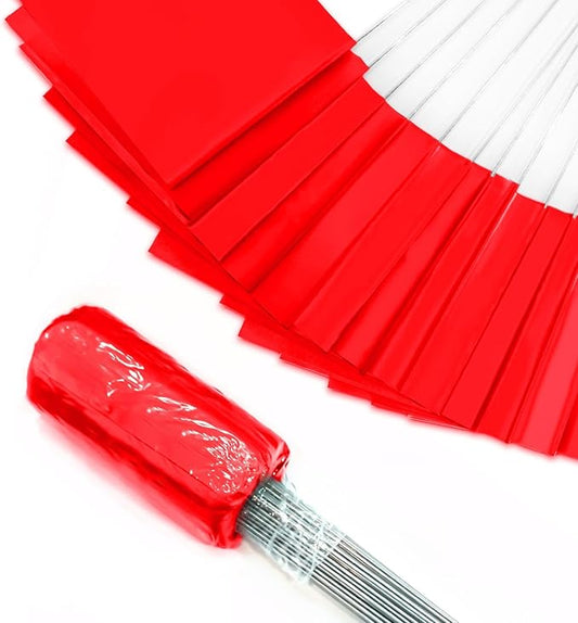 Zozen 100Pack Red Marking Flags, Writable/15x4x5 Inch, Yard Flags for Lawn & Irrigation & Landscape & Sprinkler & Survey & Dog Training.-VerdiqueGarden