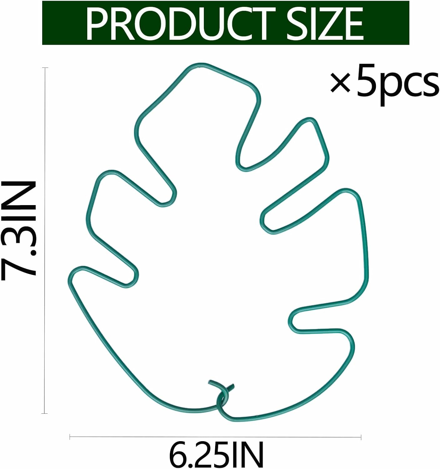 5PCS Monstera Plant Stem Support 7.3*6.25IN Adjustable Holder for Indoor Plants, Durable Metal Structure with Gentle Clips, Perfect for Fishbone Cactus & Climbing Plants, Ideal Gardening Gift-VerdiqueGarden