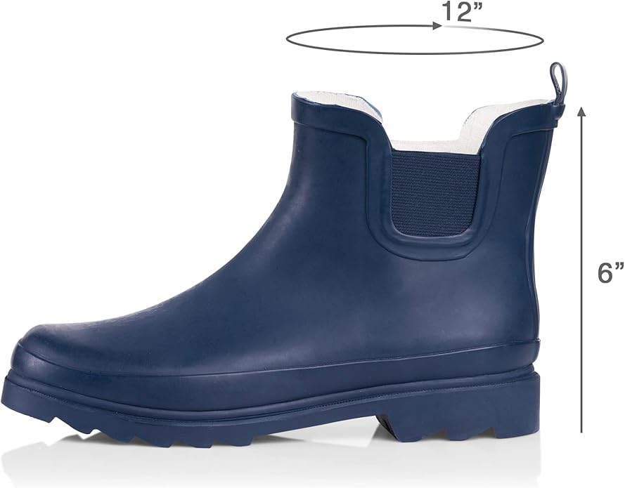 NORTY - Womens Ankle Rain Boots - Ladies Waterproof Winter Spring Garden Boot runs ½ size large-VerdiqueGarden