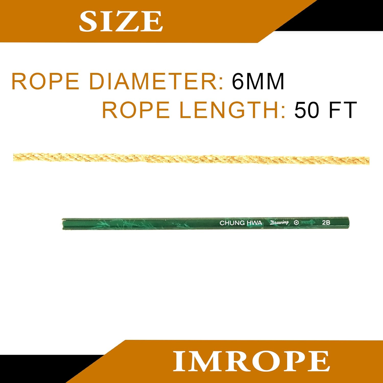 6mm x 50 Feet Yellow Jute Rope, Twine for Gardening Tomato Climbing Plant Tie Floristry Crafts Gift Wrapping Packing Decor-VerdiqueGarden