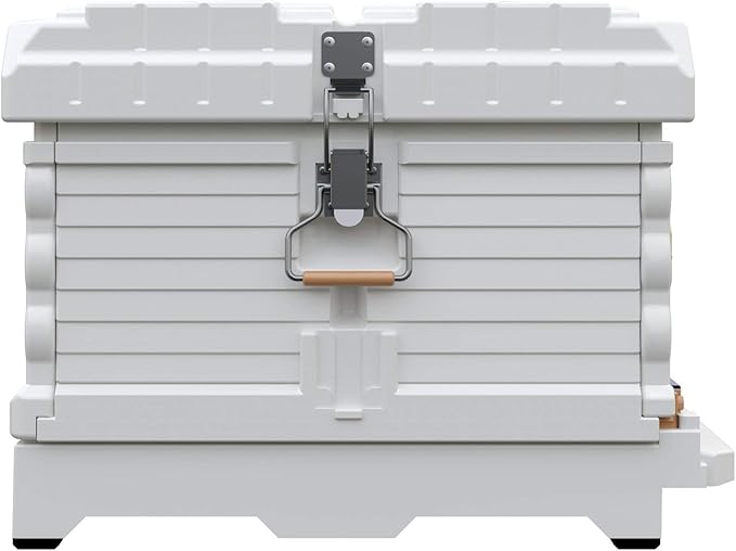 Ergo Insulated 10 Frame Bee Hive Set [NO Frames Included] (Single Hive, White Body Green Entrance)-VerdiqueGarden