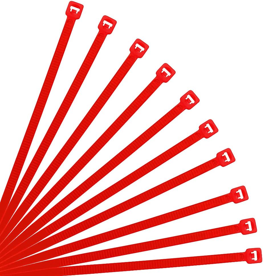 XINGO Nylon Cable Zip Ties Self Locking Plastic Wire Ties with 40 Lbs Tensile Strength for Indoor and Outdoor 12 Inch 500 Pack Red-VerdiqueGarden