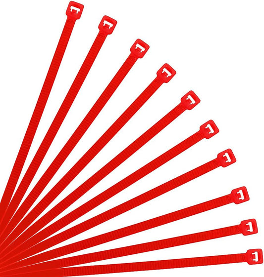 XINGO Nylon Cable Zip Ties Self Locking Plastic Wire Ties with 40 Lbs Tensile Strength for Indoor and Outdoor 12 Inch 500 Pack Red-VerdiqueGarden