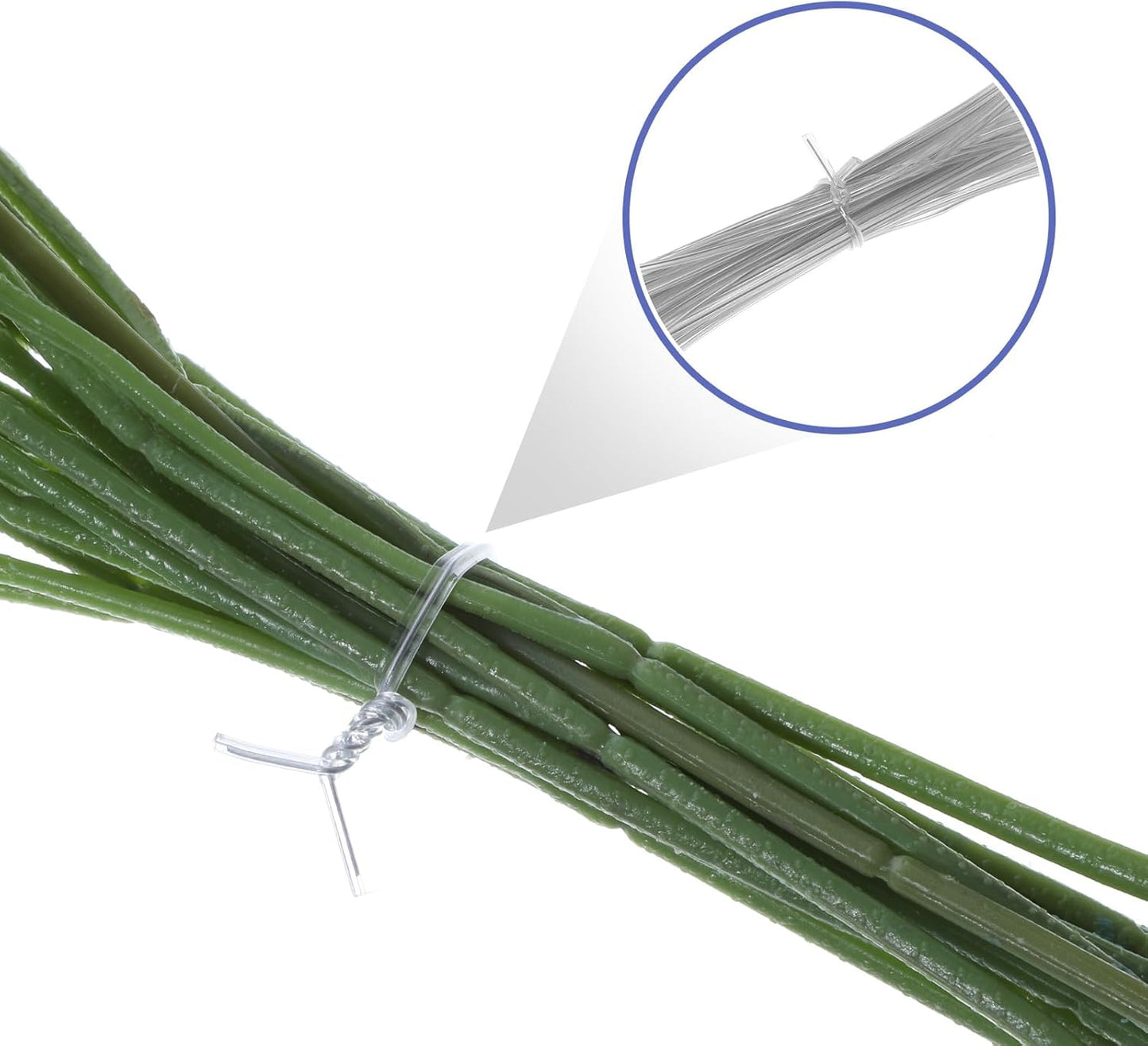 100 Piece 4 inches Cear Metal Twist Ties, Metallic Twist Cable Cord Wire Ties Reusable Plastic Wire Twists Tie for Bread, Cello, Candy, Coffee Bags & More-VerdiqueGarden