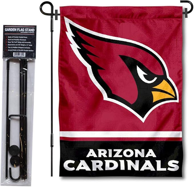 WinCraft Arizona Cardinals Garden Flag with Stand Holder-VerdiqueGarden