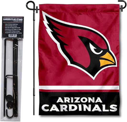WinCraft Arizona Cardinals Garden Flag with Stand Holder-VerdiqueGarden