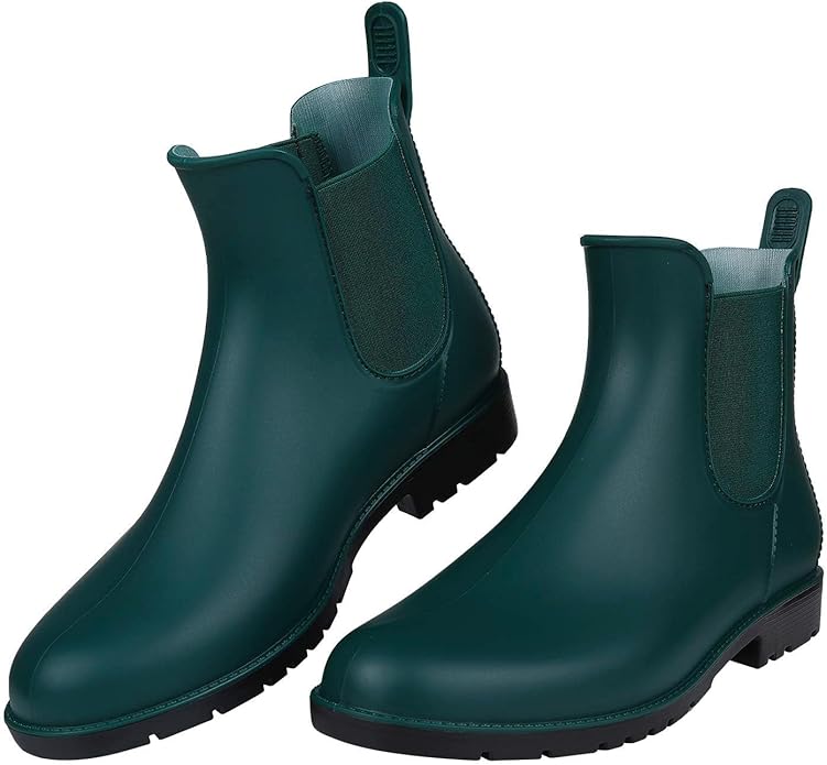 Asgard Women's Ankle Rain Boots Waterproof Chelsea Boots-VerdiqueGarden