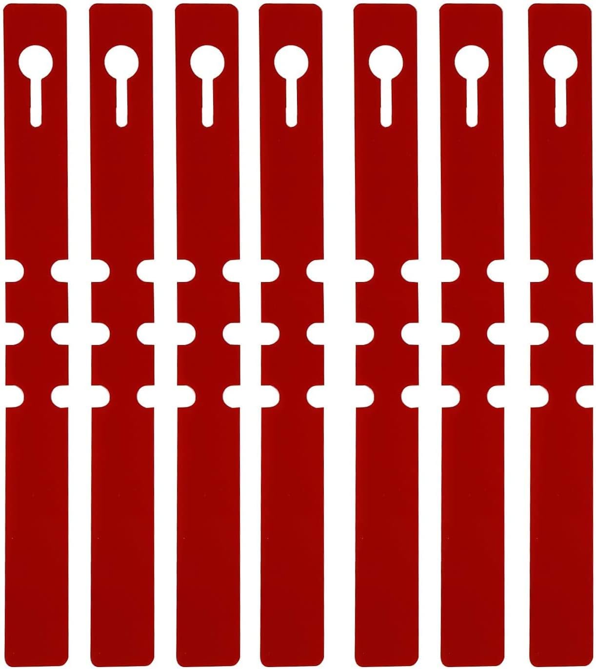 KINJOEK 1200 PCS Red Plant Labels Tags, Plastic Adjustable Wrap Around Waterproof Hanging Garden Tree Tags Plant Loop Tag for Identifying Various Outdoor Nursery Plants Flowers, 2x20cm-VerdiqueGarden