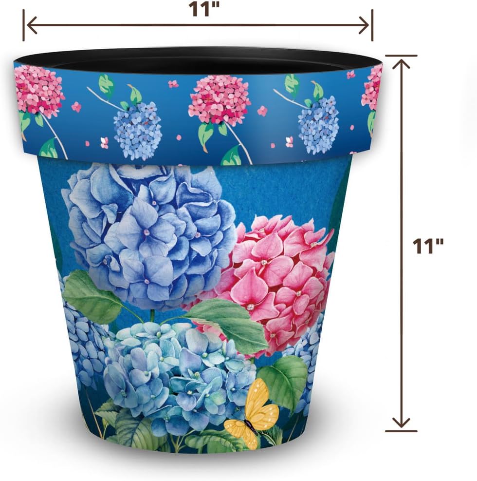 Briarwood Lane Colorful Hydrangeas Medium Planter-VerdiqueGarden