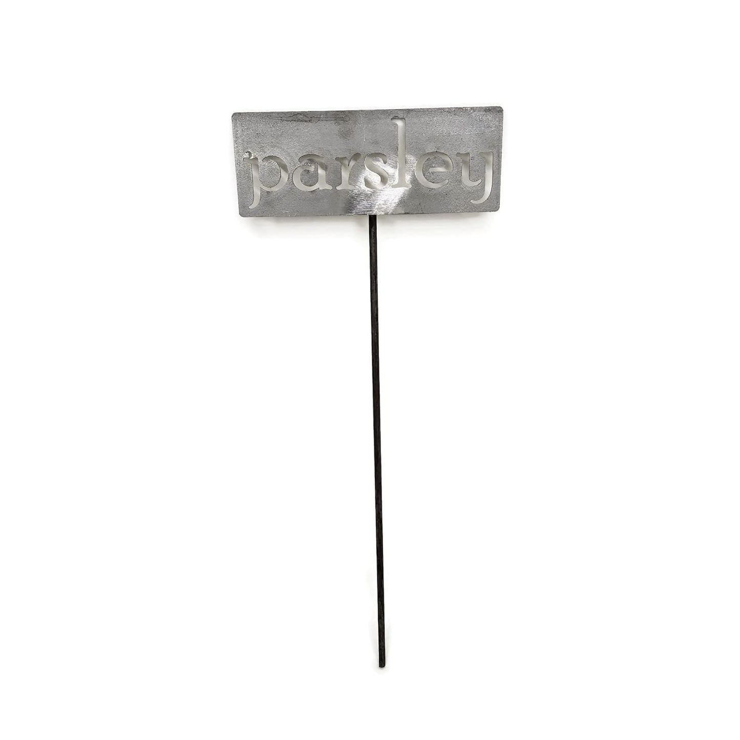 Classic Metal Garden Markers 19 Inches Tall (parsley, Raw, Unfinished Steel (will rust with time))-VerdiqueGarden