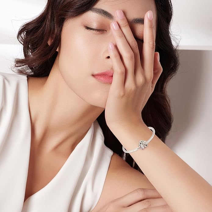 MITSOKU 925 Sterling Silver Charms for Bracelets Necklaces Animal prototype Pendant Safety Chain Dangle Pendants Beads Christmas Day Charms Jewelry Gift for Women