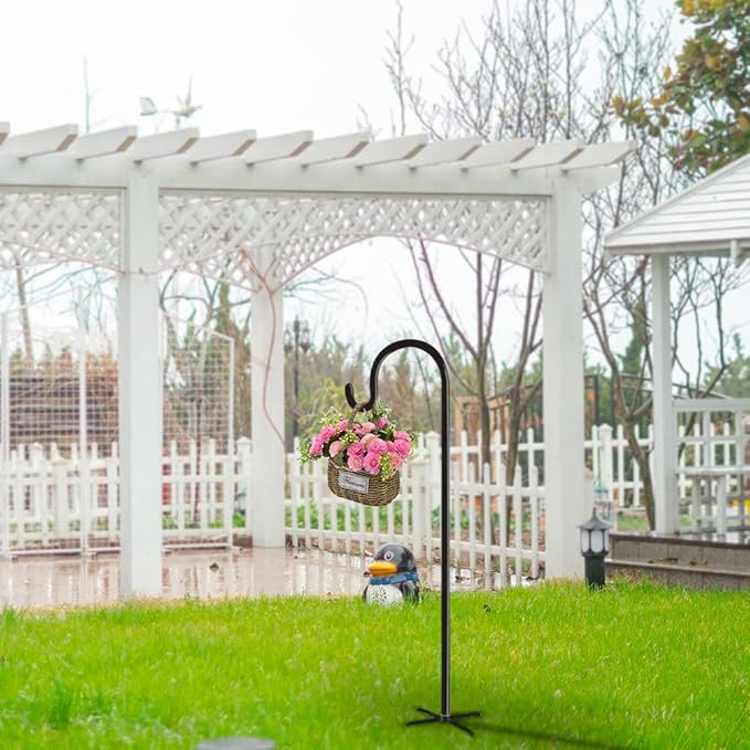 Shepherd Hooks Outdoor 36 Inches for Lanterns Heavy Duty Shepherd Stand Plant Hanger Yard Hooks for Solar Lights,Bird Feeder,Wedding,Mason Jar,Planter Pot-VerdiqueGarden