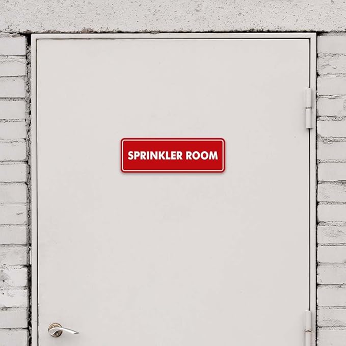 Signs ByLITA Standard Sprinkler Room Sign (Black) - Small 2 Pack-VerdiqueGarden