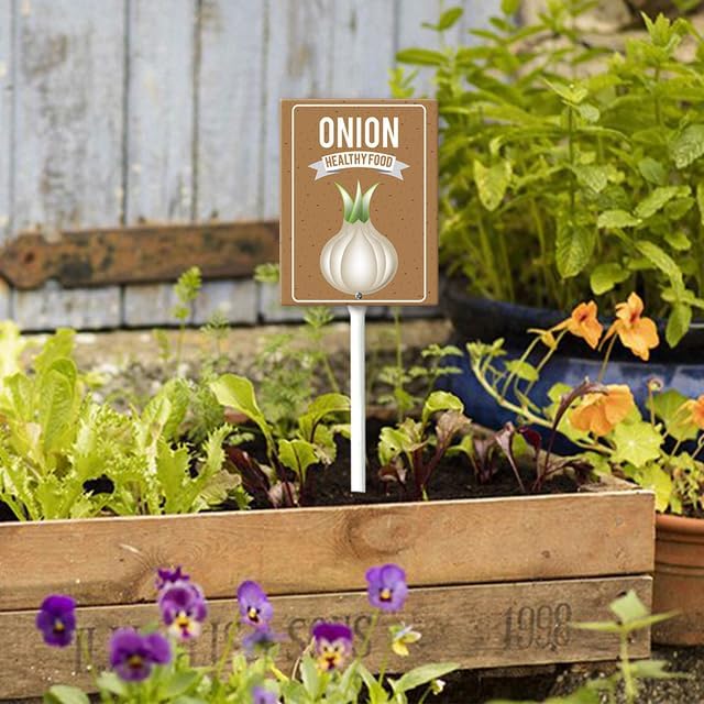 Eveokoki Aluminum Seed & Plant Labels - Plant Markes for Seedlings-Plant Tags for Pots - Garden Signs for Vegetable - Durable Markers for Plants Outdoor Waterproof - Garden Decor for Farmhouse-VerdiqueGarden