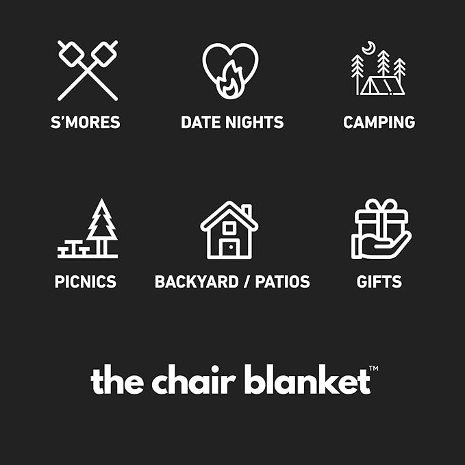 CITYBONFIRES The Chair Blanket™ Reversible Waterproof with Sherpa Lining – Portable Outdoor Cover for Camping, Sports & Patio – Folds into Carry Pouch with Strap - Navy-VerdiqueGarden