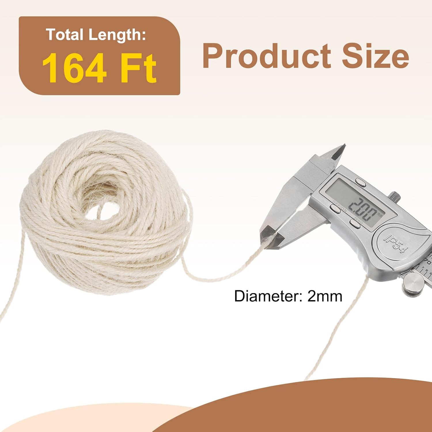 uxcell 164 Feet Natural Jute Twine String,2mm Thin Garden Twine Rope Colored Plant String Cord for DIY Art Crafts Gift Wrapping Decoration Packing Gardening Plant Hanger,White-VerdiqueGarden