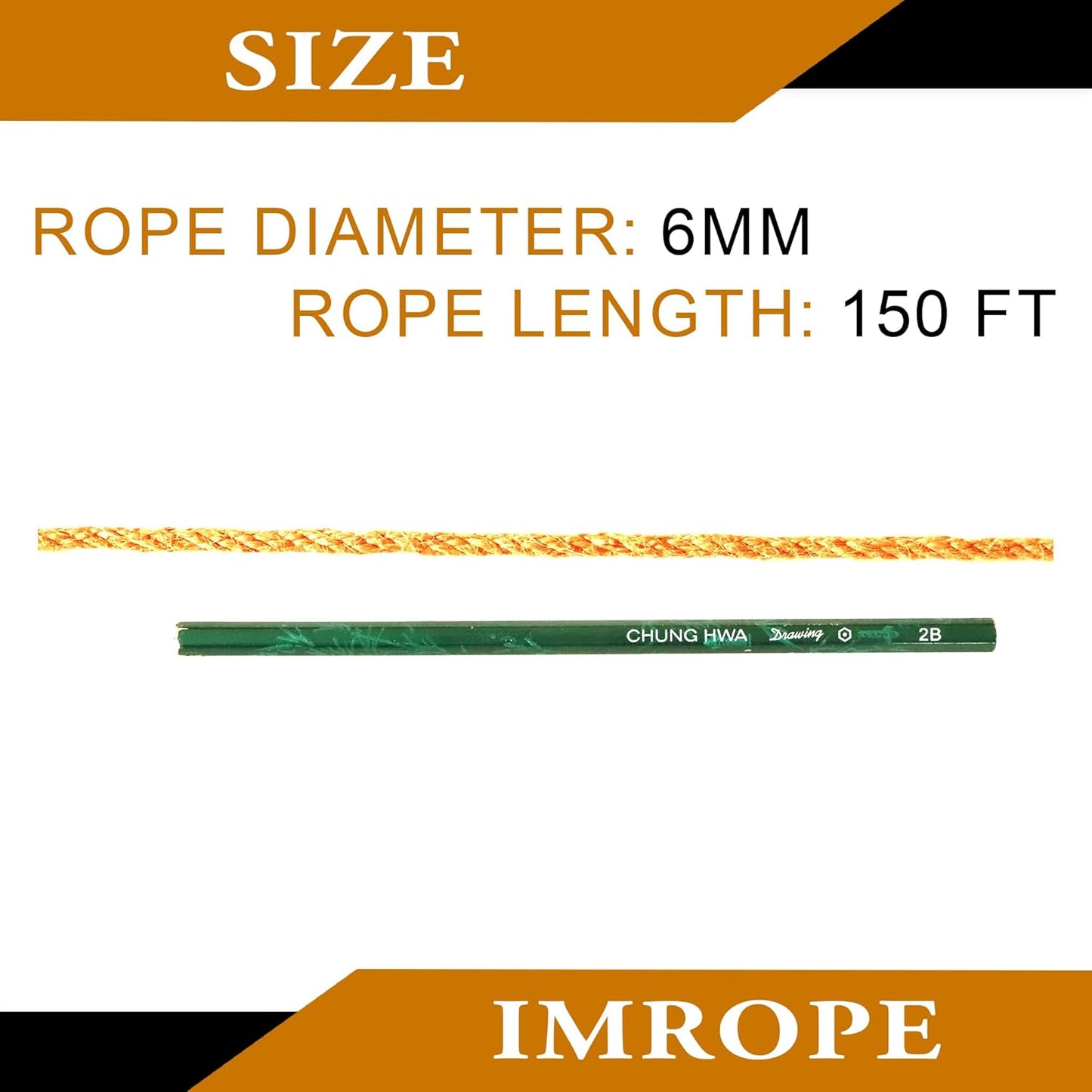 6mm x 150 Feet Orange Jute Rope, Twine for Gardening Tomato Climbing Plant Tie Floristry Crafts Gift Wrapping Packing Decor-VerdiqueGarden