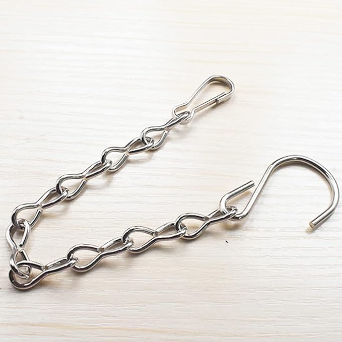 10 Pack 9.5 Inch Silver Hanging Chains for Hanging Bird Feeders, Bird Houses, Planters, Baskets, Birdbaths, Lanterns, Wind Chimes, Billboards, Signs and Ornaments-VerdiqueGarden