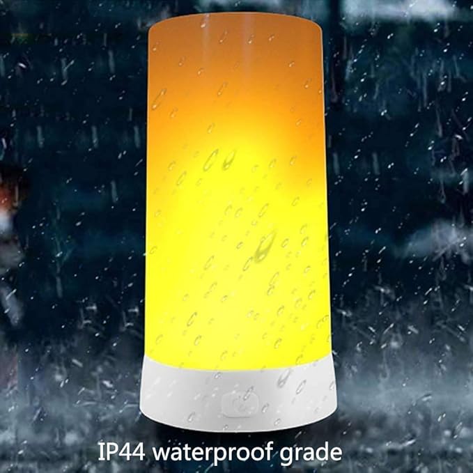 Led Flame Light,USB Rechargeable LED Fire Candles Outdoor Hanging Lamps with Remote for Home Party Halloween Christmas Decoration (Warm White)-VerdiqueGarden