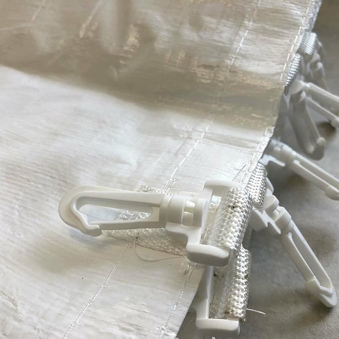 10' x 20' Economy Sidewall Kit for Canopy Tent, Complete Set of (2) White 10' and (2) 20' Side Walls for 7' Foot Height Party Frame and Outdoor Pole Tents, Tent Not Included-VerdiqueGarden