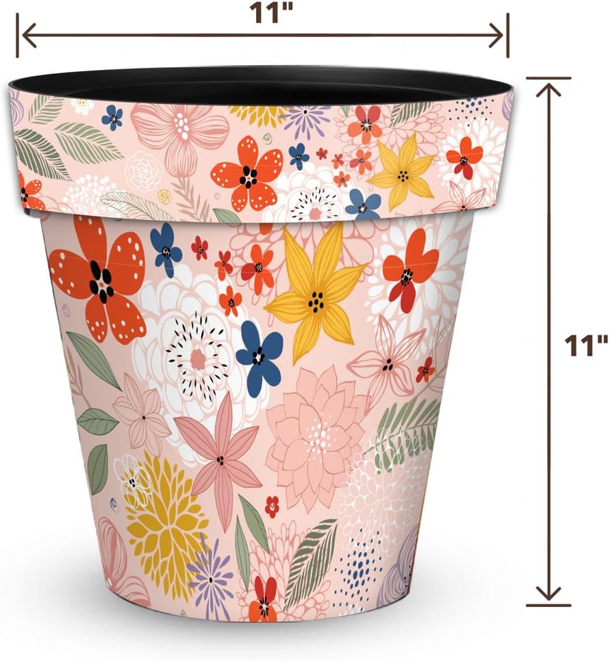 Briarwood Lane Colorful Flowers Medium Planter-VerdiqueGarden