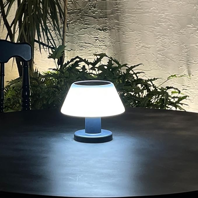 Solar Table Lamp Rechargeable Cordless - 4 Modes USB/Solar Charging Indoor Outdoor, IP54 Waterproof, 4000K Neutral White Light for Living Room/Garden/Study/Patio-VerdiqueGarden