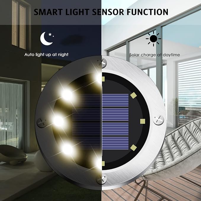 Solar Ground Lights 16Pack, Garden Solar Lights Outdoor Waterproof Solar Pathway Lights Bright In-Ground Lights Outdoor Lighting Decor for Lawn, Patio, Yard, Driveway,Walkway Warm Light-VerdiqueGarden