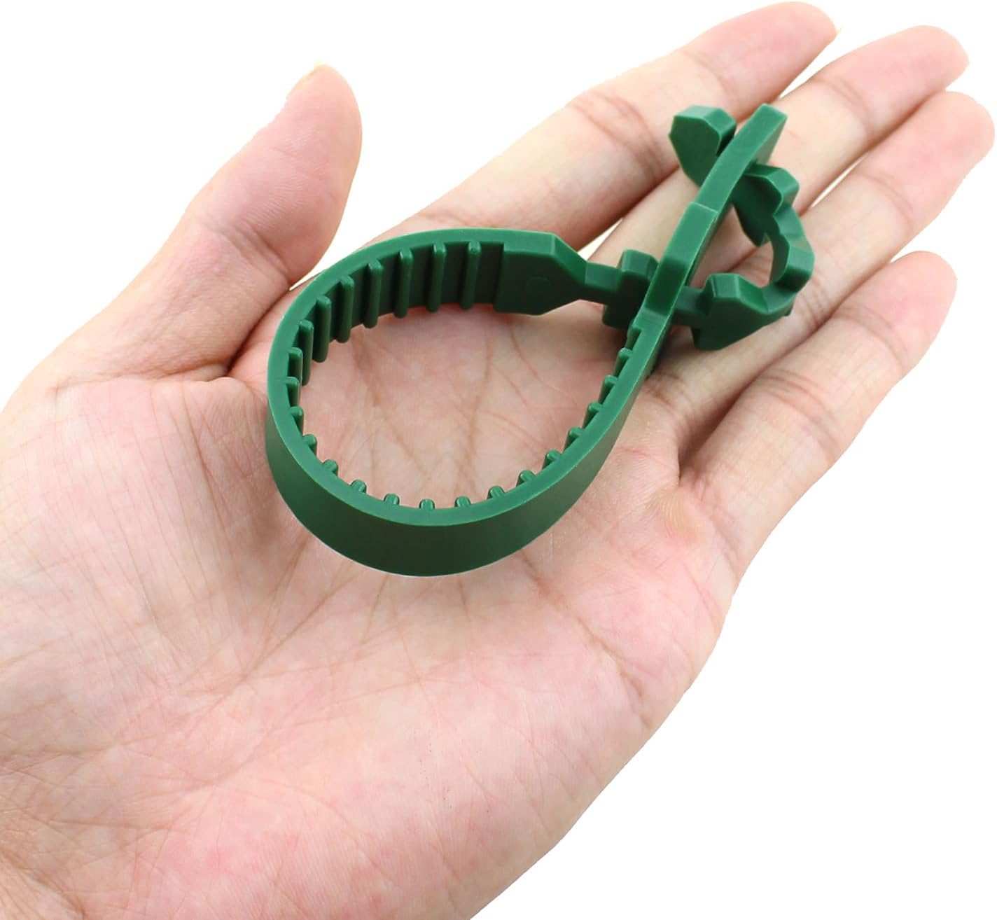 8PCS 9.45 Inch Green PP Stump Support Strip Heavy Duty Adjustable Interlock Garden Plants Shrub Ties for Gardening Pots Nurseries-VerdiqueGarden