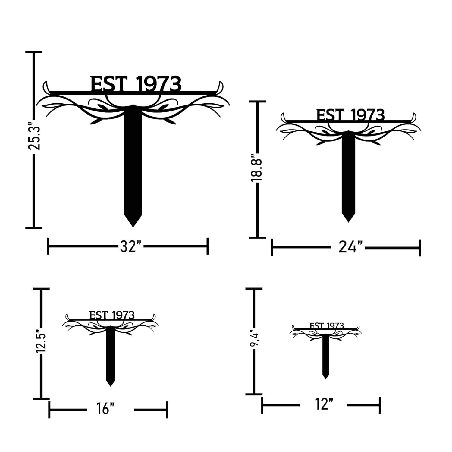 Custom Metal Text Garden Stake, Personalized Garden Sign, Garden Marker, Outdoor Sign, Steel Yard Art, Lawn Garden Art, Garden Sign on Stakes, Personalized Garden Signs for Outside, Housewarming Gift-VerdiqueGarden