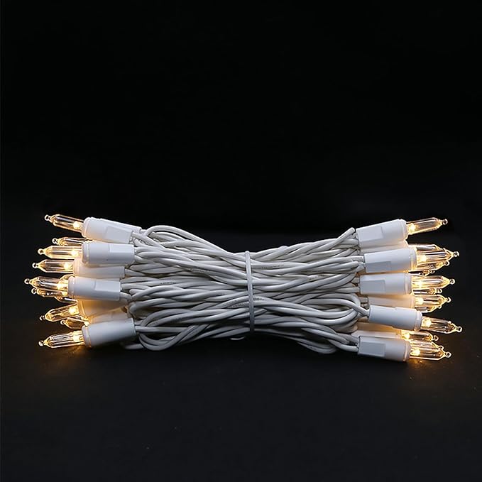MULTI-SPARKING White Christmas LED Lights - 35 Count Warm White Christmas String Lights for Small Tree, Crafts, Holiday, Indoor/Outdoor Decorations, 11 Feet White Wire, UL Certified, Connectable-VerdiqueGarden