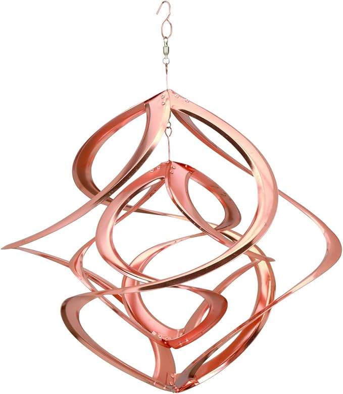 Red Carpet Studios Cosmix Copper Double Wind Sculpture, Small (31058), 14 Inch-VerdiqueGarden
