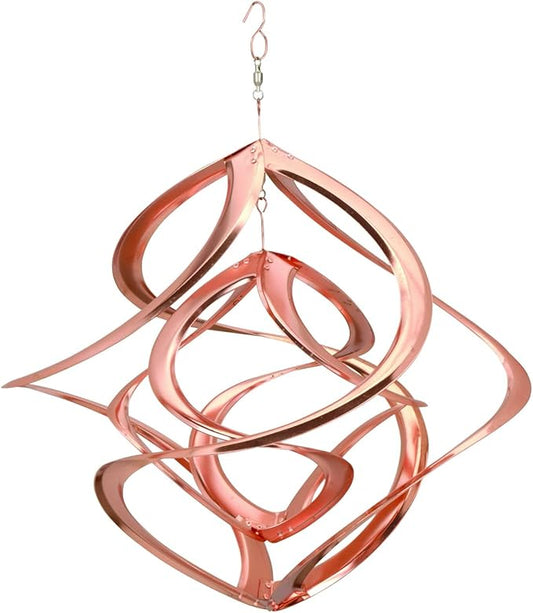 Red Carpet Studios Cosmix Copper Double Wind Sculpture, Small (31058), 14 Inch-VerdiqueGarden