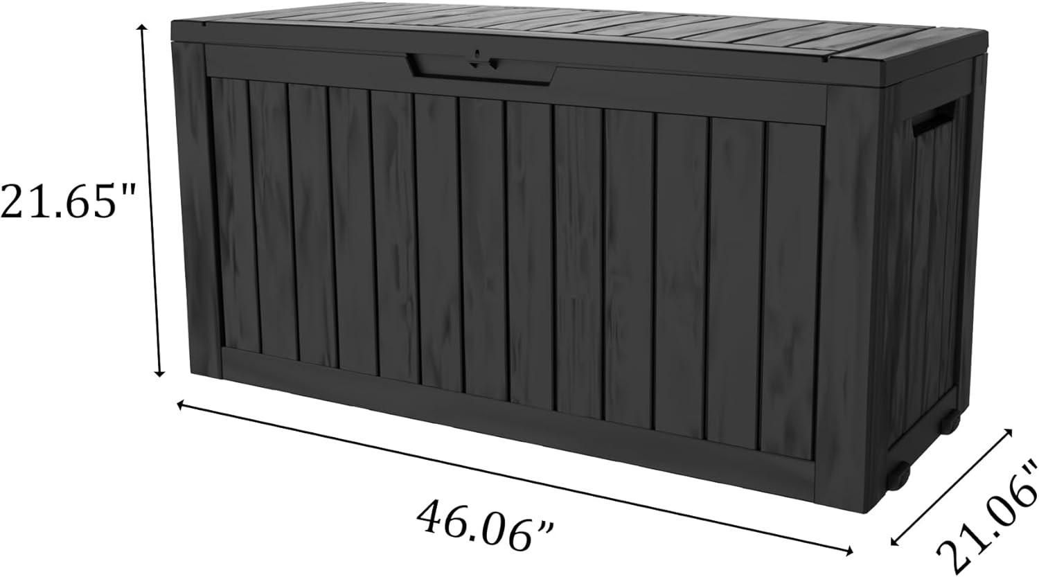 75 Gallon Double-Wall Resin Deck Box - Lockable Waterproof Outdoor Storage Box, 515lbs Capacity & Doubles as Seating for Patio Furniture - Garden Tools, Pool Accessories (Black)-VerdiqueGarden