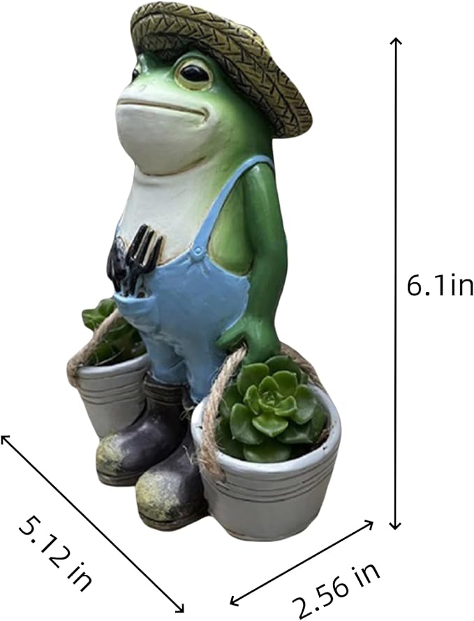 Frog Garden Decor, Frogs Garden Statue for Yard, Outdoor Statues for Garden，for Yard Art Lawn Ornaments Porch Patio Balcony Home House - Birthday Gifts for Grandma Mom Women and Housewarming GifT-VerdiqueGarden