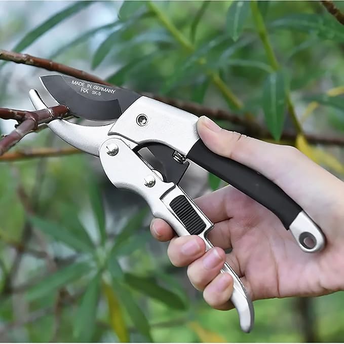 Garden clippers, premium Germany pruners, Work 3 times easier, professional pruning shears, cutting rose, flower, hedge, stem, tree, Sharp gardening scissors, Arthritis weak hand snips (Japanese-1, 1)-VerdiqueGarden