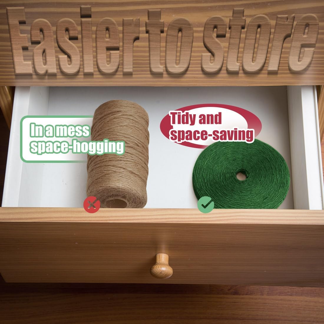 PerkHomy 800 Feet (2Pcs * 400Feet) Garden Twine Strong Natural Jute Long Green Twine for Gardening Tomato Climbing Plant Tie Floristry Crafts Gift Wrapping Packing Decor-VerdiqueGarden